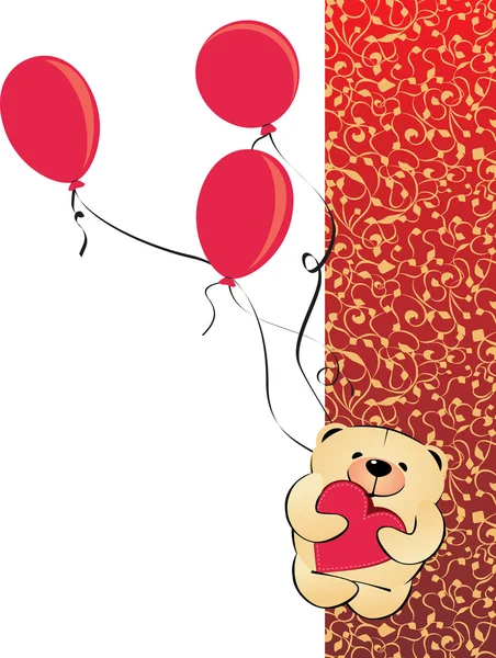 Teddy bear ballonnen — Stockvector