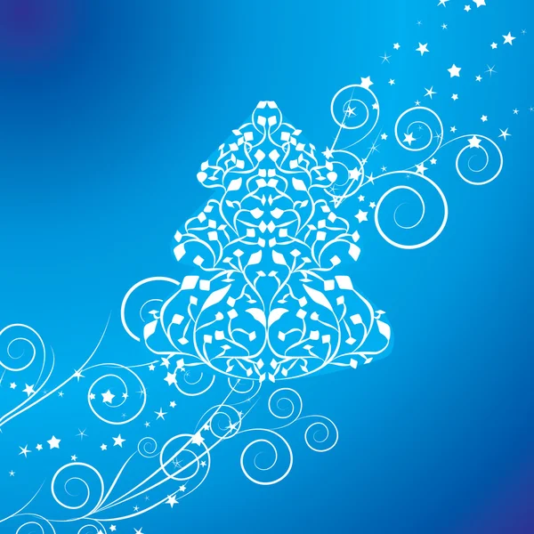 Abstract blue christmas tree — Stock Vector