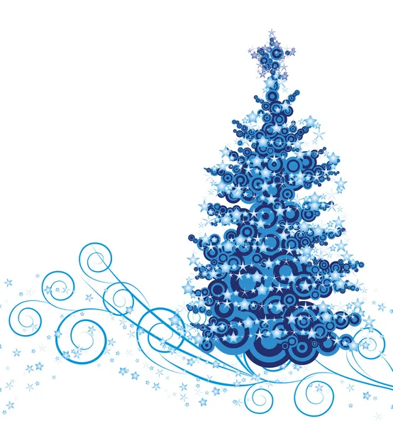 Рождественский фон с елкой — стоковый вектор
