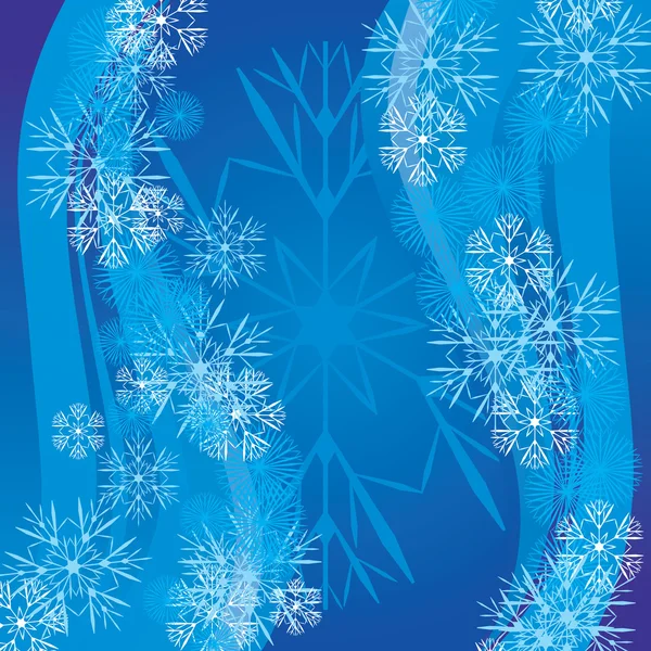 Blue cyan snowflakes background — Stock Vector