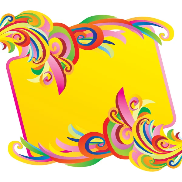 Bannière couleur avec courbes — Image vectorielle