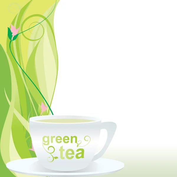 Zielona herbata — Wektor stockowy