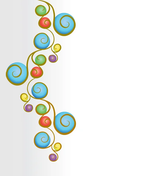 Крива кольорових кульок абстрактна — стоковий вектор