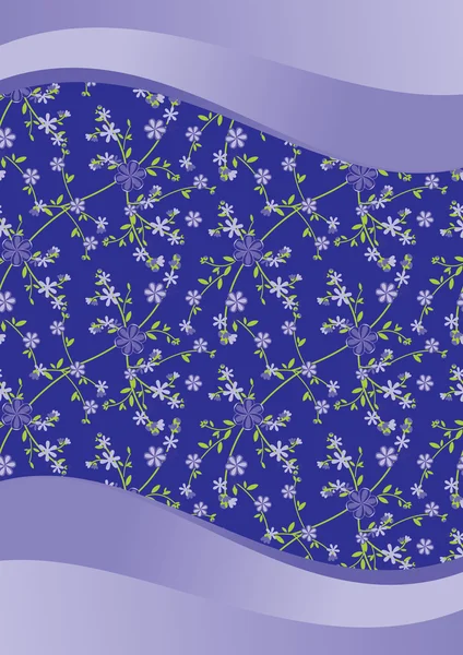 Patrón de flores vector violeta — Vector de stock