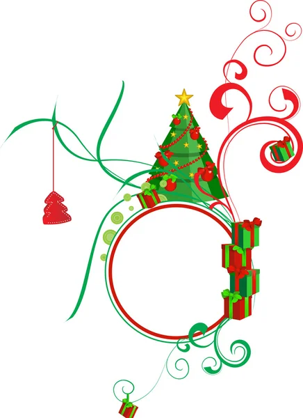 Kerst decoratieve foto vector — Stockvector