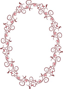 çiçek retro vektör çerçeve