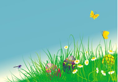 Çimlerde paskalya yumurtası