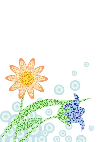 Sierlijke bloemen — Stockvector