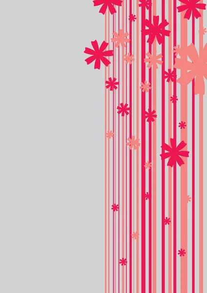 鲜花条纹背景 — 图库矢量图片