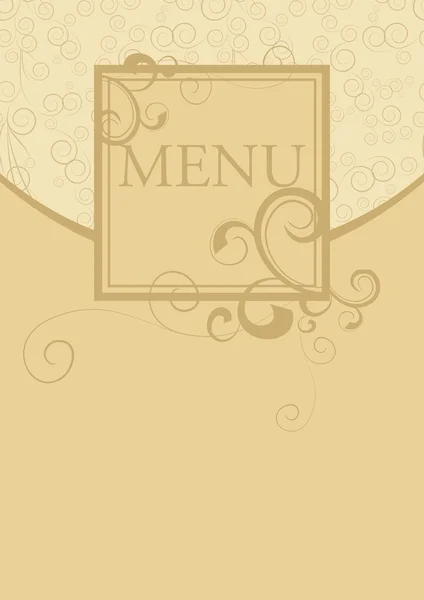 Oro menú en blanco — Vector de stock