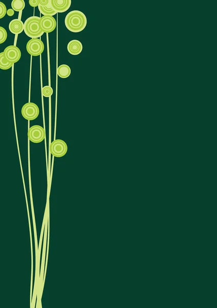 Abstracte groene floral vector afbeelding — Stockvector