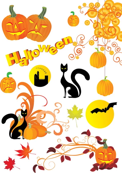 Vector halloween conjunto — Vector de stock