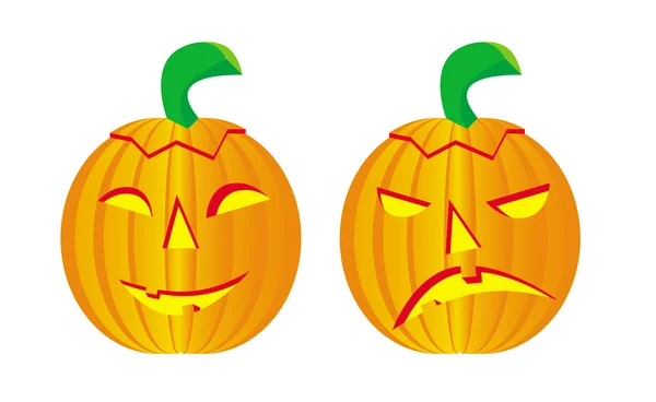 Set di zucche di Halloween — Vettoriale Stock