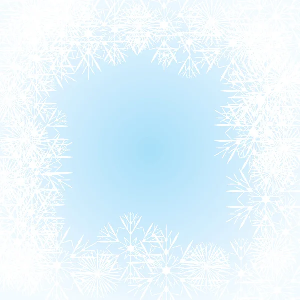 Snowflakes abstract vector blue backdrop — Stock Vector