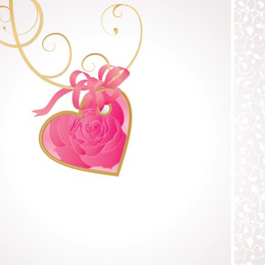 pembe Gül kalp şerit