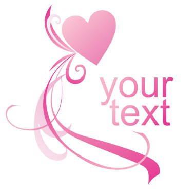 çiçek ve eğrileri ile Pink Çerçeve