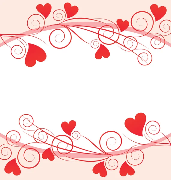 Coeur rouge cadre graphique — Image vectorielle