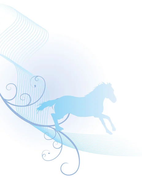 Esprit cheval bleu — Image vectorielle