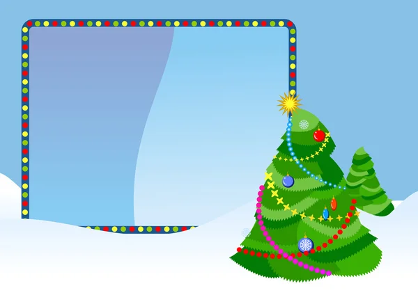 Affiche du sapin de Noël — Image vectorielle