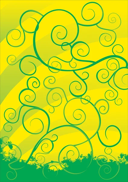 Yellow ornate background — Stock Vector