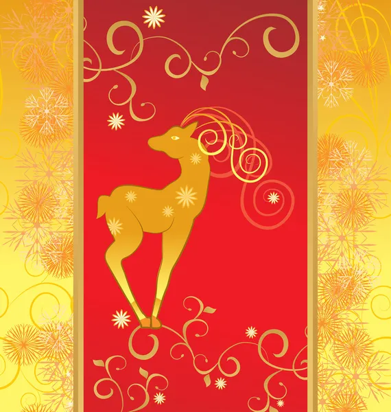 Christmas decor deer — Stock Vector