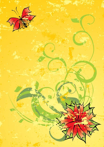 Fond nature jaune — Image vectorielle