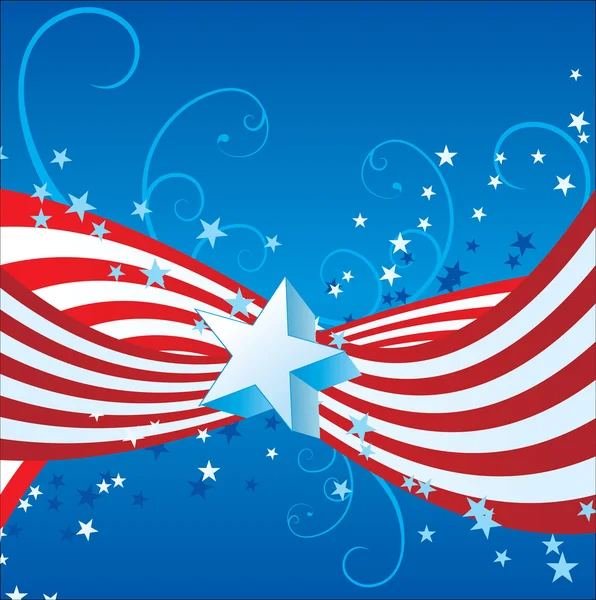 Patriotique américain juillet vecteur — Image vectorielle
