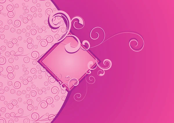 Roze en violet sierlijke leeg — Stockvector