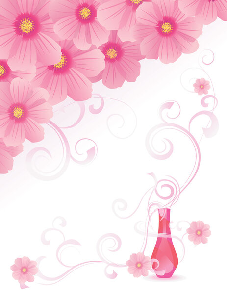 pink fragrance vector image