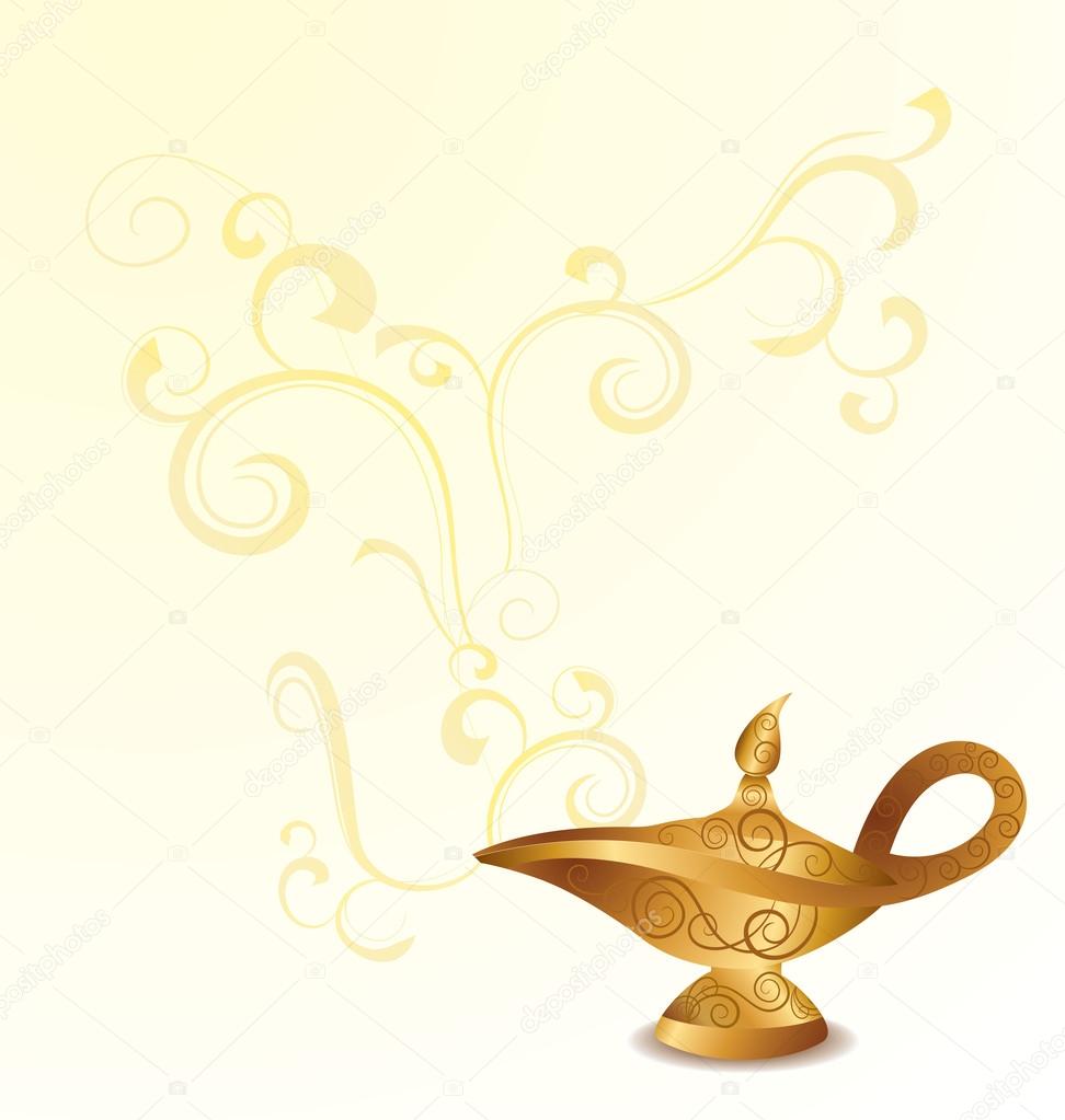 magic old arabian oil lamp