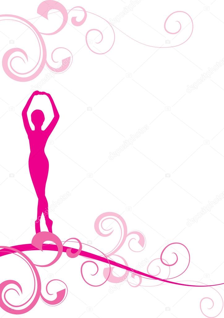 pink dance girl love valentines spring silhouette