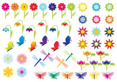 çiçek arka plan ile butterflie