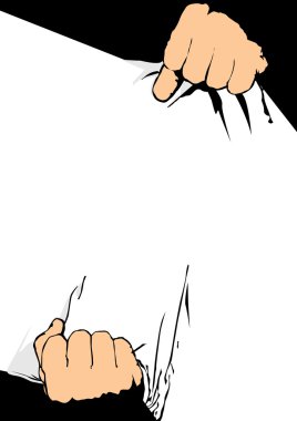 güçlü bir adam kağıt yırtılma