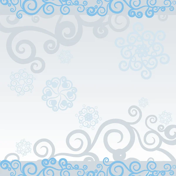 Sneeuwvlokken vector frame — Stockvector