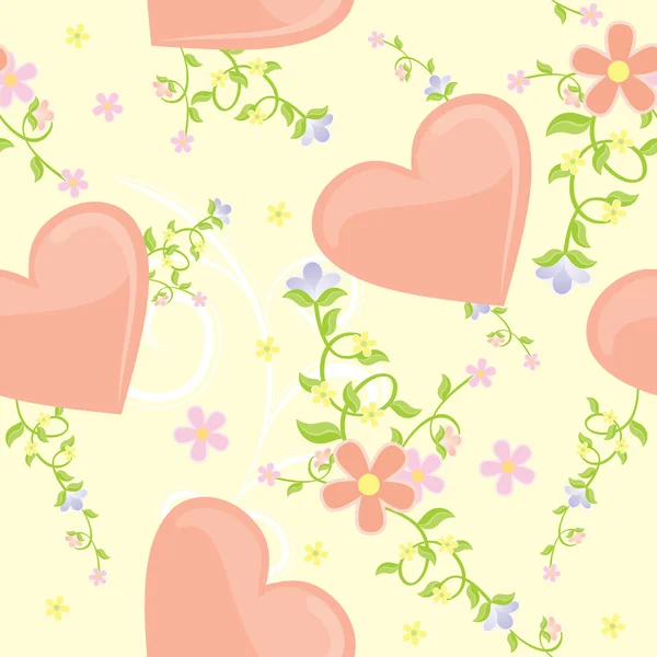 Rouge coeur vintage stylevalentines jour illustration pour l'amour — Image vectorielle