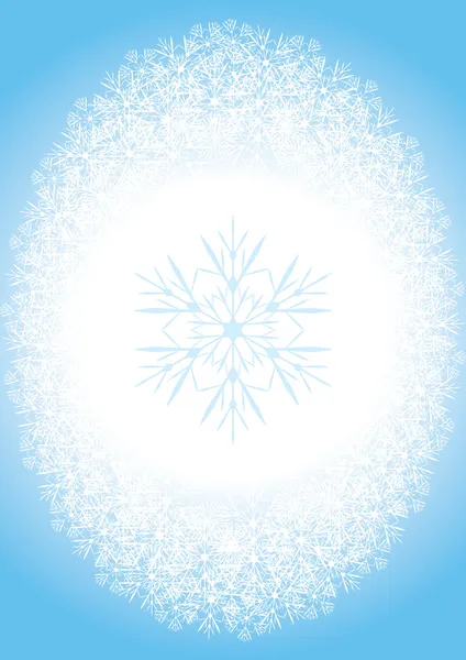 Cartão de floco de neve borda vetor de Natal — Vetor de Stock