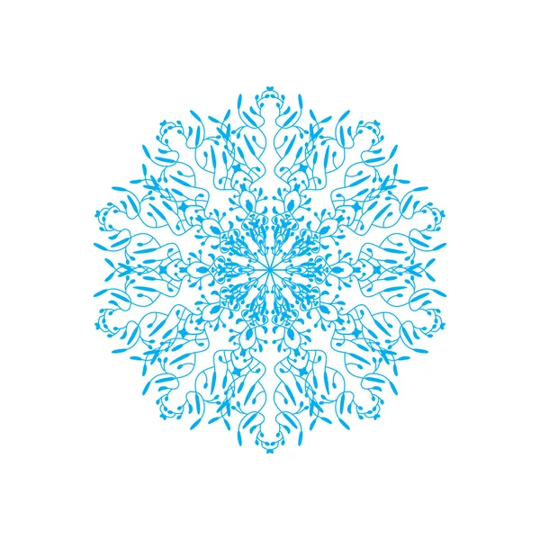 Navidad vintage copo de nieve tarjeta ilustración — Vector de stock