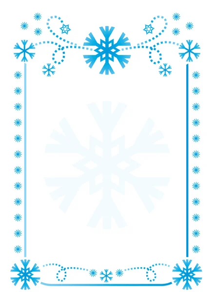 Navidad vintage copo de nieve tarjeta ilustración — Vector de stock