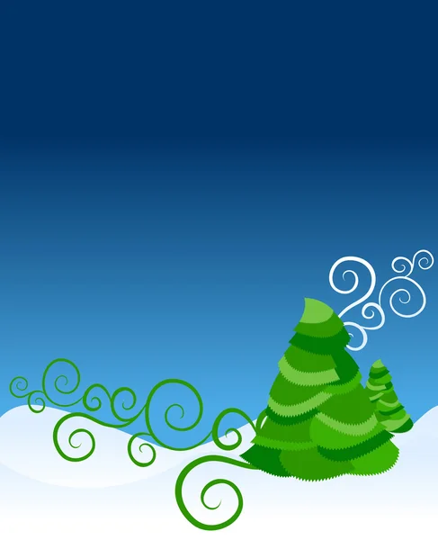 Ročník vánoční strom — Stockový vektor