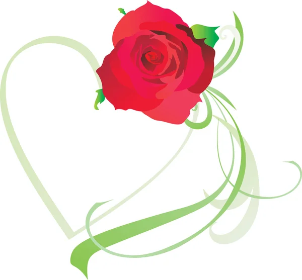 Красное сердце винтажные стилевалентинки день иллюстрация для любви — стоковый вектор