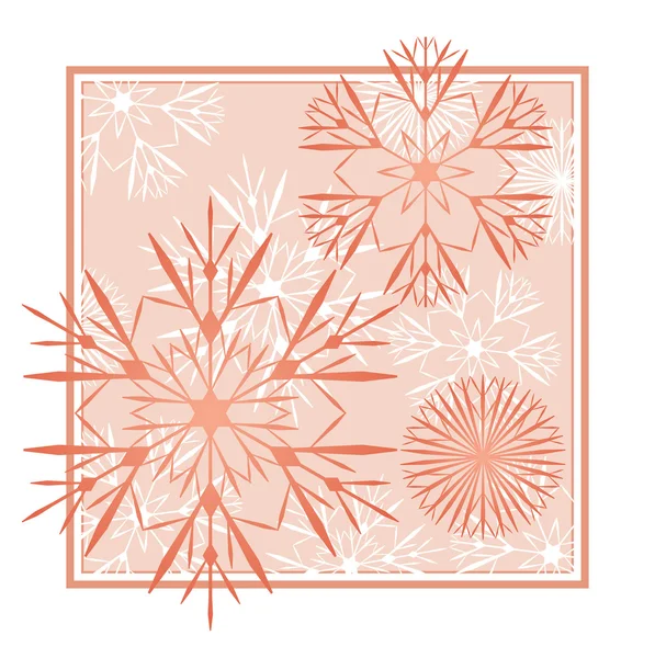 Winter vectorillustratie voor gedetailleerde snowflake — Stockvector