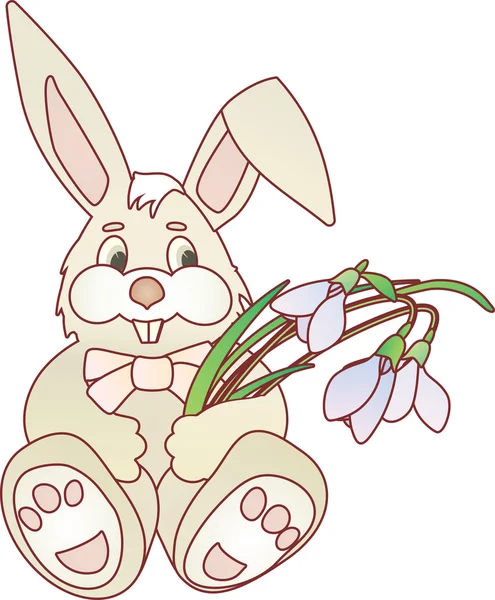 Easter bunny vector ilustrazione — Vettoriale Stock