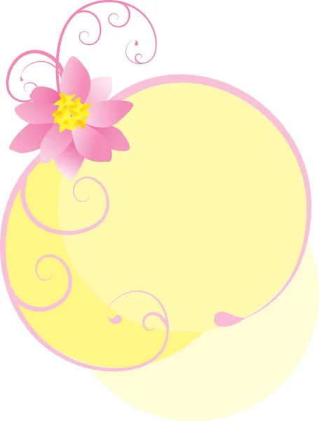 Cadre de fleurs sur fond pastel — Image vectorielle