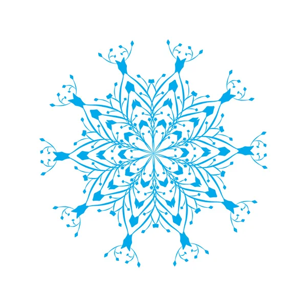 Christmas vintage snowflake card illustration — Stock Vector