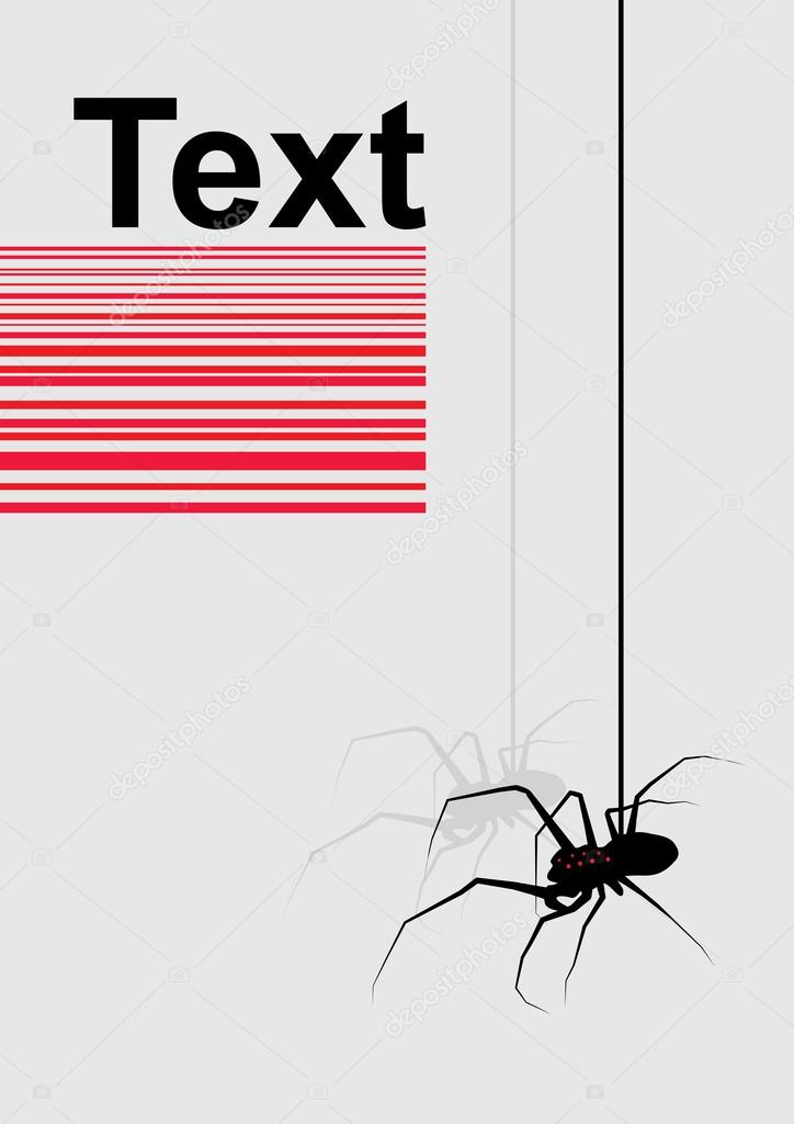spider on grey background vector
