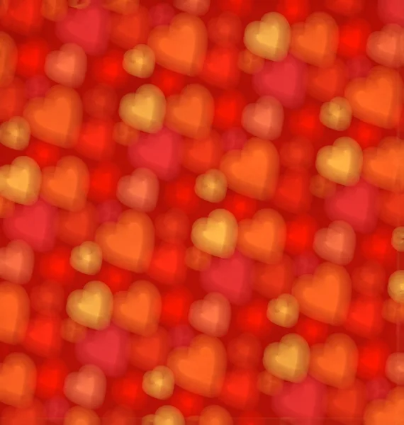 Röda hjärtan gränsen på gamla grunge paper — Stockfoto