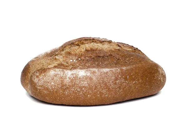 Elszigetelt fehér házi barna kenyér — Stock Fotó