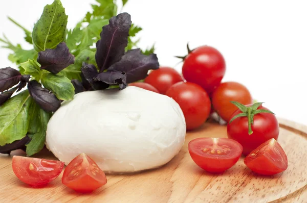 Mozarella and tomatos — Stock Photo, Image