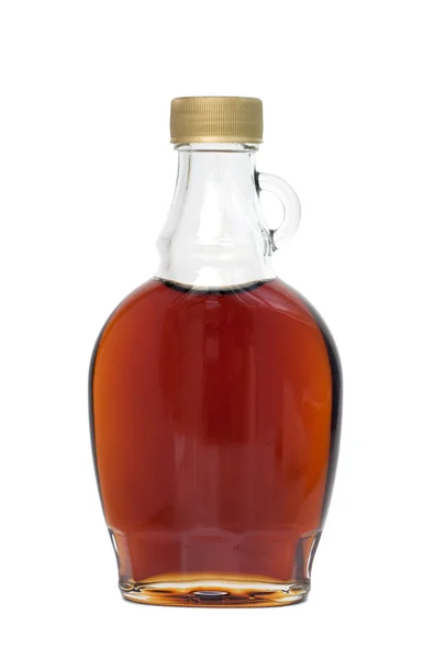 Akçaağaç şurubu, beyaz izole şişe