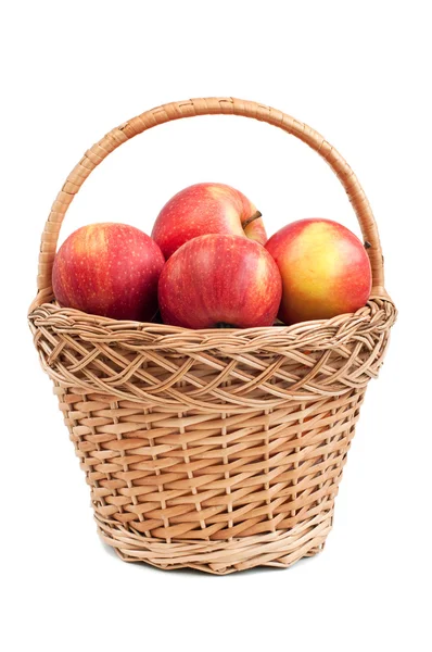 Cesta con manzanas — Foto de Stock